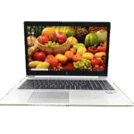 HP EliteBook 850 G6 laptop with vibrant fruit wallpaper display.
