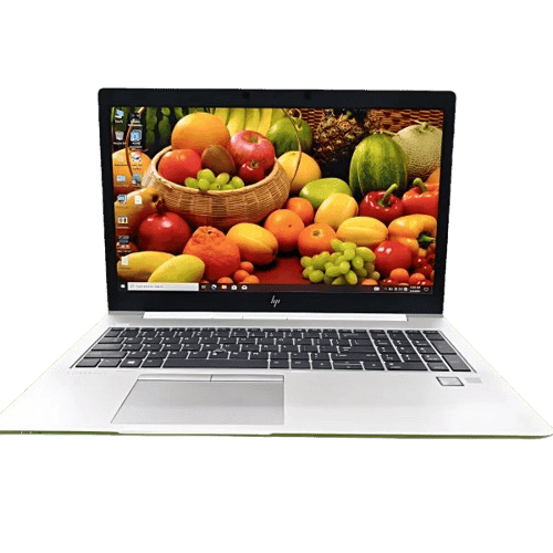 HP EliteBook 850 G6 Laptop for Business HP EliteBook 850 G6 laptop with vibrant fruit wallpaper display.