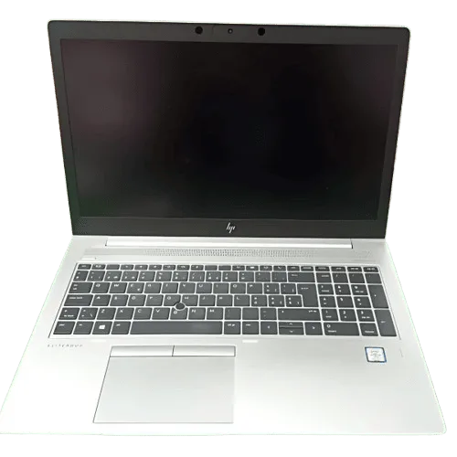 HP EliteBook 850 G6 laptop with full keyboard and display.