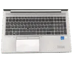 Close-up of HP EliteBook 850 G8 keyboard and touchpad.