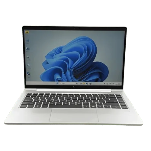 HP Elitebook 645 G10 laptop with Windows 11 desktop display.