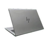 Silver HP ZBook Firefly 14 G11 laptop with logo on back cover.