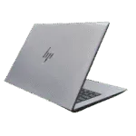 Silver HP ZBook Firefly 14 G11 laptop with open lid showing keyboard.