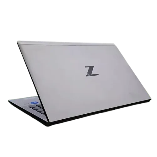 HP Zbook Firefly G7 laptop with sleek silver design and Z logo.