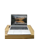 HP EliteBook 865 G9 laptop with a scenic desktop wallpaper.