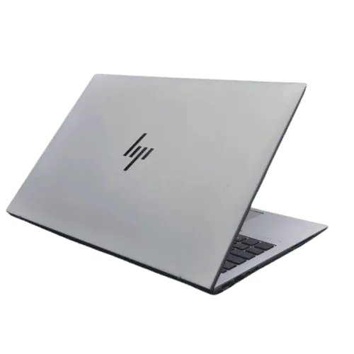 HP EliteBook 865 G9 with sleek silver design and logo on lid.