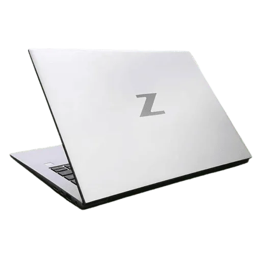 HP ZBook Firefly G9 laptop open showing sleek design and keyboard.