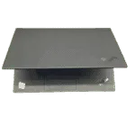 Lenovo ThinkPad X1 Carbon laptop with closed lid and keyboard visible.