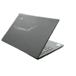 Lenovo ThinkPad X1 Carbon with open lid showing keyboard.