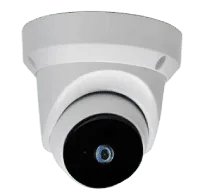 Wireless dome IP camera for security surveillance in indoor and outdoor settings.