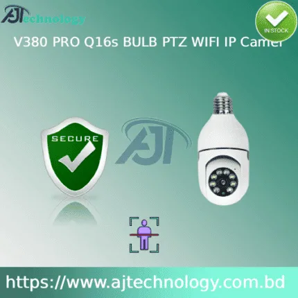 V380 PRO Q16S Bulb PTZ WiFi IP Camera for security and surveillance.
