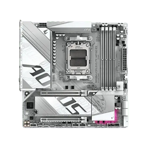 Gigabyte B850M AORUS ELITE ICE (Wi-Fi 6E) DDR5 AMD Gaming Motherboard